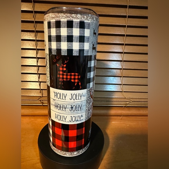 Buffalo Plaid Christmas Tumbler - Picture 3 of 4